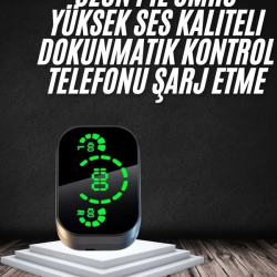Mey İthalat® Yeni Nesil Bluetooth Kulaklık Çağrı Cevaplayabilen Dijital Göstergeli Powerbankli