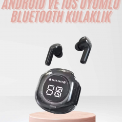 Mey İthalat® Yeni Nesil Bluetooth Kulaklık Dijital Göstergeli Gaming Dokunmatik 5.3 Kablosuz