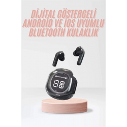Mey İthalat® Yeni Nesil Bluetooth Kulaklık Dijital Göstergeli Gaming Dokunmatik 5.3 Kablosuz