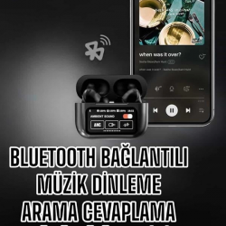Mey İthalat® Yeni Nesil Bluetooth Kulaklık Ekranlı Yüksek Ses Kaliteli Uzun Şarj Süreli