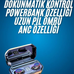 Mey İthalat® Yeni Nesil Bluetooth Kulaklık Uzun Pil Ömrü El Fenerli Dijital Şarj Göstergeli