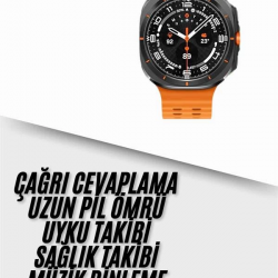 Mey İthalat® Yeni Nesil Çağrı Cevaplayabilen 47 MM Titreşimli Çok Fonksiyonlu Akıllı Saat