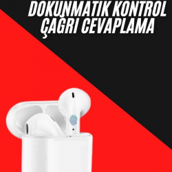 Mey İthalat® Yeni Nesil Çift Mikrofonlu Dokunmatik Kablosuz Bluetooth Kulaklık