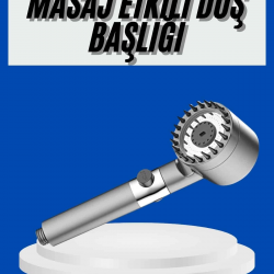 Mey İthalat® Yeni Nesil Duş Başlığı Paslanmaz Çelik Masaj Etkili Ergonomik Tasarım Su Basınçlı
