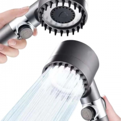 Mey İthalat® Yeni Nesil Duş Başlığı Paslanmaz Çelik Masaj Etkili Ergonomik Tasarım Su Basınçlı