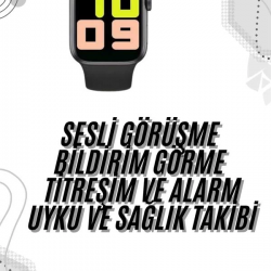 Mey İthalat® Yeni Nesil En Çok Tercih Edilen Akıllı Saat Müzik Dinleme Tema Değiştirme Çağrı Cevaplama