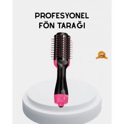 Mey İthalat® Yeni Nesil Fön Tarağı – 220°C Isı, Negatif İyon, 360° Dönebilen Kablo