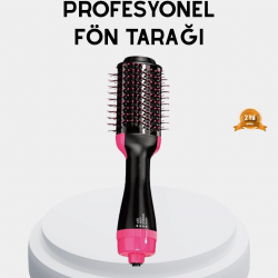 Mey İthalat® Yeni Nesil Fön Tarağı – 220°C Isı, Negatif İyon, 360° Dönebilen Kablo