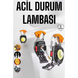 Mey İthalat® yeni nesil Kamp Feneri Çok Fonksiyonlu Fener Anahtarlık Usb Çakmaklı Cam Kırıcı Kemer Kesici Açacak