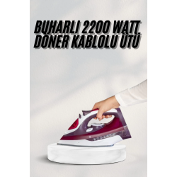 Mey İthalat® Yeni Nesil Kırmızı Buharlı Ütü 2200 Watt Seramik Tabanlı Yüksek Buhar Gücü