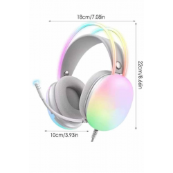 Mey İthalat® Yeni Nesil Kulak Üstü Kablosuz Uzun Ömürlü RGB Işıklı Bluetooth Kulaklık