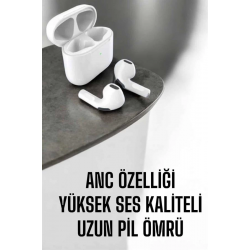 Mey İthalat® Yeni Nesil Pro Bluetooth Kulaklık Uzun Pil Ömrü Beyaz