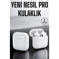 Mey İthalat® Yeni Nesil Pro Bluetooth Kulaklık Uzun Pil Ömrü Beyaz