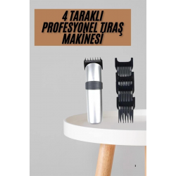 Mey İthalat® Yeni Nesil Profesyonel Şarjlı Saç Sakal Tıraş Makinesi Ayarlanabilir 4 Taraklı