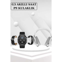 Mey İthalat® Yeni Nesil Sesli Görüşme Akıllı Saat ve Powerbank Çoklu Şarj Girişli Bluetooth Kulaklık Nabız Ölçer