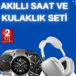 Mey İthalat® Yeni Nesil Sesli Görüşme Akıllı Saat ve Powerbank Çoklu Şarj Girişli Bluetooth Kulaklık Nabız Ölçer