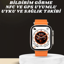 Mey İthalat® Yeni Nesil Ultra Akıllı Saat Adımsayar Uyku Takibi Nabız Sensörü