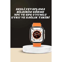 Mey İthalat® Yeni Nesil Ultra Akıllı Saat Adımsayar Uyku Takibi Nabız Sensörü