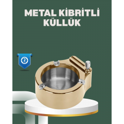 Mey İthalat® Yeniden Doldurulabilir Çakmaklı Küllük Dayanıklı Yapı