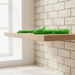 Mey İthalat® Yeşil Hareketli Ejderha Figürü Esnek Gövdeli Fantastik Dekor 60 cm