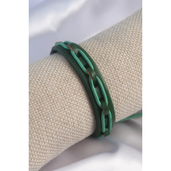 Mey İthalat® Yeşil Renk Deri İpli Erkek Bileklik