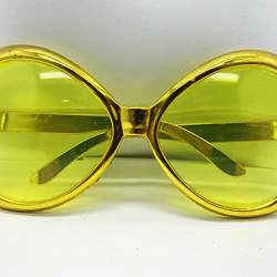 Mey İthalat® Yeşilçam Temalı Parti Gözlüğü Gold Renk 7x16 cm