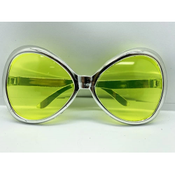 Mey İthalat® Yeşilçam Temalı Parti Gözlüğü Gümüş Renk 7x16 cm