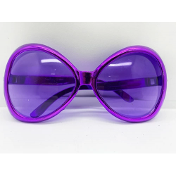 Mey İthalat® Yeşilçam Temalı Parti Gözlüğü Mor Renk 7x16 cm