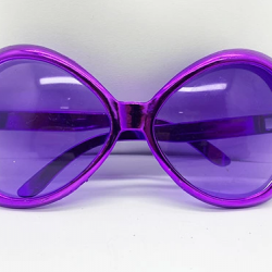 Mey İthalat® Yeşilçam Temalı Parti Gözlüğü Mor Renk 7x16 cm