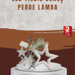 Mey İthalat® Yıldız Desenli Perde Tipi Peri Led 3x3 Metre Aydınlatma