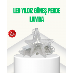 Mey İthalat® Yıldız Figürlü Perde Peri Led 3x3 Metre Dekoratif Işık