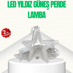 Mey İthalat® Yıldız Figürlü Perde Peri Led 3x3 Metre Dekoratif Işık