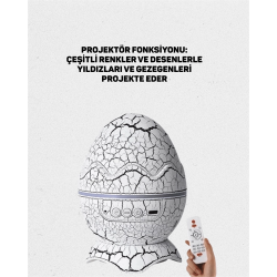 Mey İthalat® Yıldız Gökyüzü Efektli Çok Modlu Gece Işığı