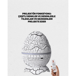 Mey İthalat® Yıldız Gökyüzü Efektli Çok Modlu Gece Işığı