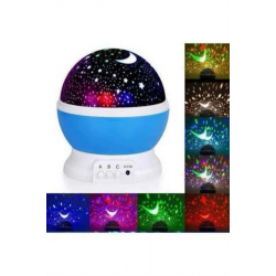 Mey İthalat® Yıldız Görünümlü Gece Lambası Renkli Masa Lambası Gökyüzü Projeksiyon