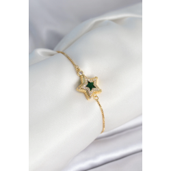 Mey İthalat® Yıldız Model Asansörlü Gold Renk Kadın Bileklik