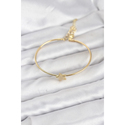 Mey İthalat® Yıldız Model Gold Renk Kadın Bileklik