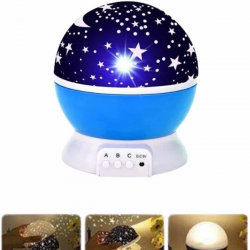 Mey İthalat® Yıldızlı Gece Lambası Mor Projeksiyon Görünümlü Masa Lambası Renk Değiştirebilen