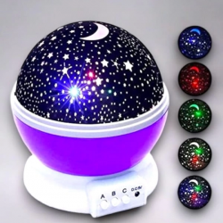 Mey İthalat® Yıldızlı Gökyüzü Efektli Projektörlü Masa ve Gece Lambası