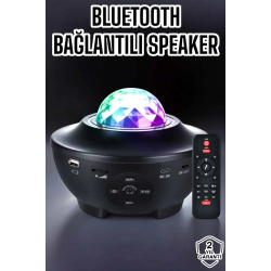 Mey İthalat® Yıldızlı gökyüzü Projektörü Uzaktan kumandalı Çocuklara Özel Şarjlı