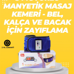 Mey İthalat® Titreşimli Masaj Kemeri 20 Mıknatıs 5 Motorlu