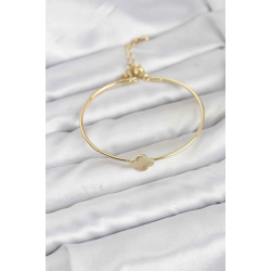 Mey İthalat® Yonca Model Gold Renk Kadın Bileklik