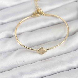 Mey İthalat® Yonca Model Gold Renk Kadın Bileklik