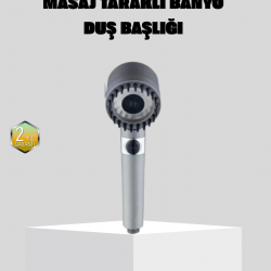 Mey İthalat® Yüksek Basınçlı Masajlı Duş Başlığı Su Tasarruflu