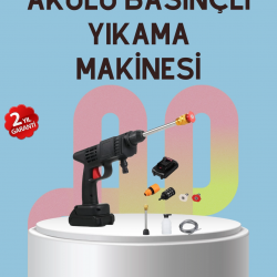 Mey İthalat® Yüksek Basınçlı Şarjlı Yıkama Tabancası Su Tabancası Hortumlu