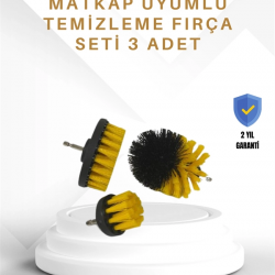 Mey İthalat® Yüksek Devirde Etkili Temizlik Sağlayan Matkap Ucu Fırça Seti