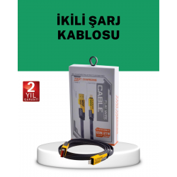 Mey İthalat® Yüksek Hızlı 65W Güç Çıkışlı Çoklu Cihaz Uyumlu Şarj Kablosu