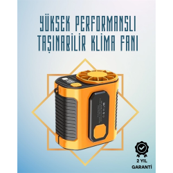 Mey İthalat® Yüksek Hızlı Mini Klima Fan – 11 m/s Rüzgar Gücü, 100 Hız Ayarı