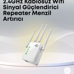 Mey İthalat® Yüksek Hızlı Parazit Önleyici WiFi Repeater Router