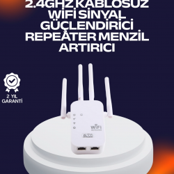 Mey İthalat® Yüksek Hızlı Parazit Önleyici WiFi Repeater Router
